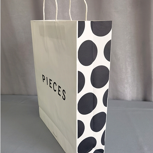 black and white clothing paper bag